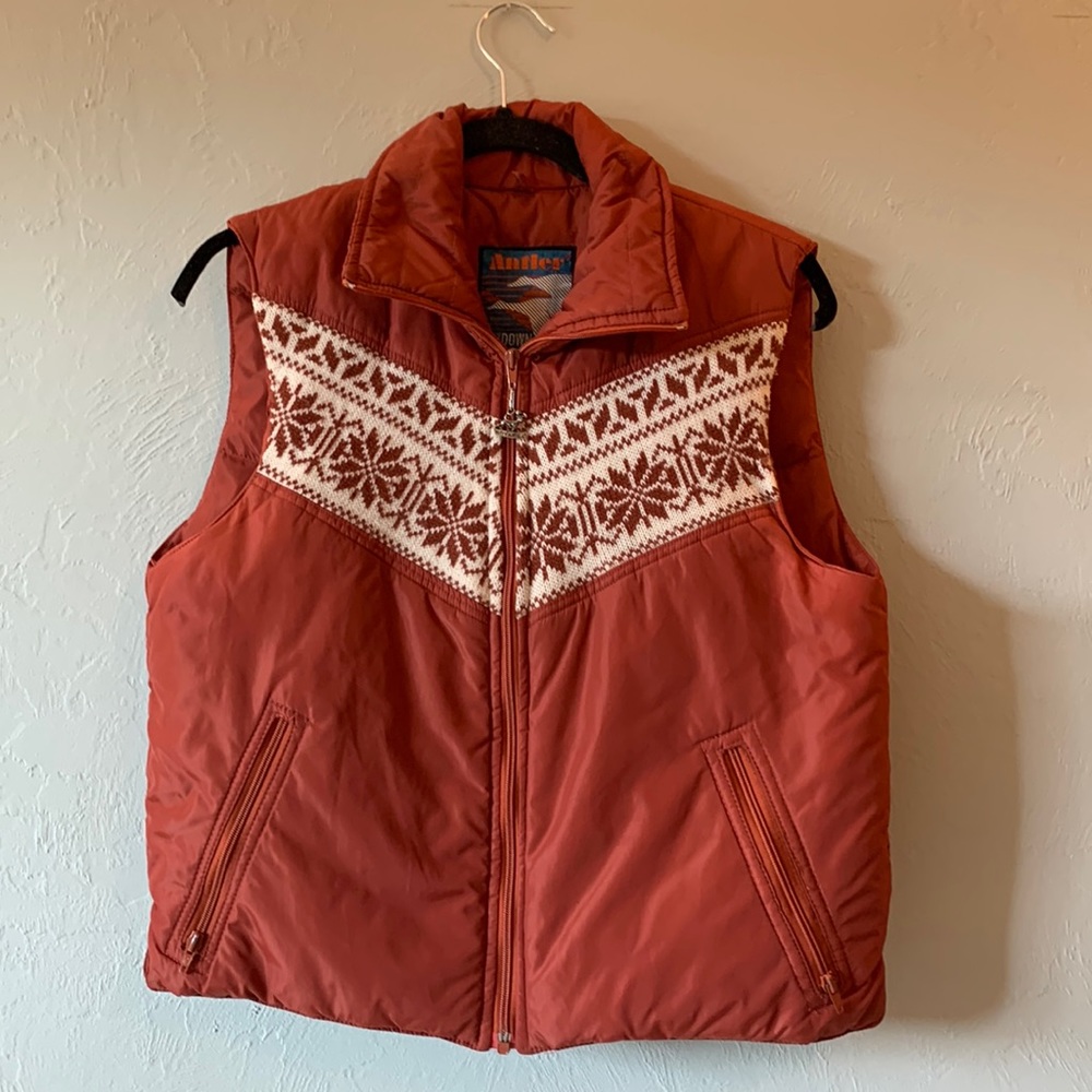 Vintage Antler Ski Vest